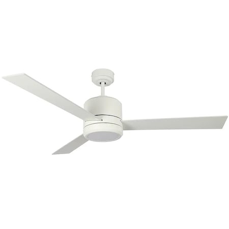 Westgate 52in White Finish Plywood 3-Blade Ceiling Fan & Light, 19W, 3000K WFL-116-WS-3B-52-30K-WH-WH